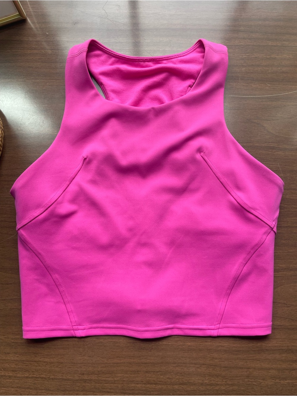 Lululemon Pink High Neck Crop Tank Top